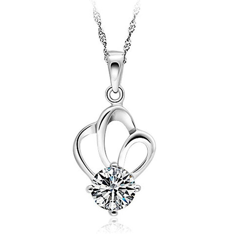 Sterling silver gem S925  pendant DJ021-DJ029