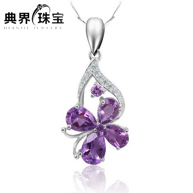 Sterling silver gem S925  pendant DJ048-DJ056