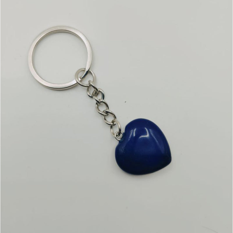 natural heart  crystal stone keychain  #KC064