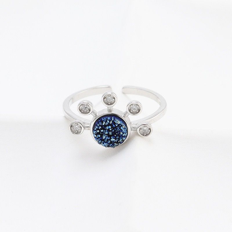 S925 sterling silver gem ring SSG285-SSG287