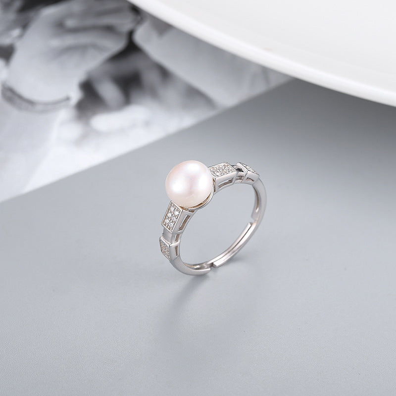 S925 sterling silver ring setting (default no pearl)wsr064-072