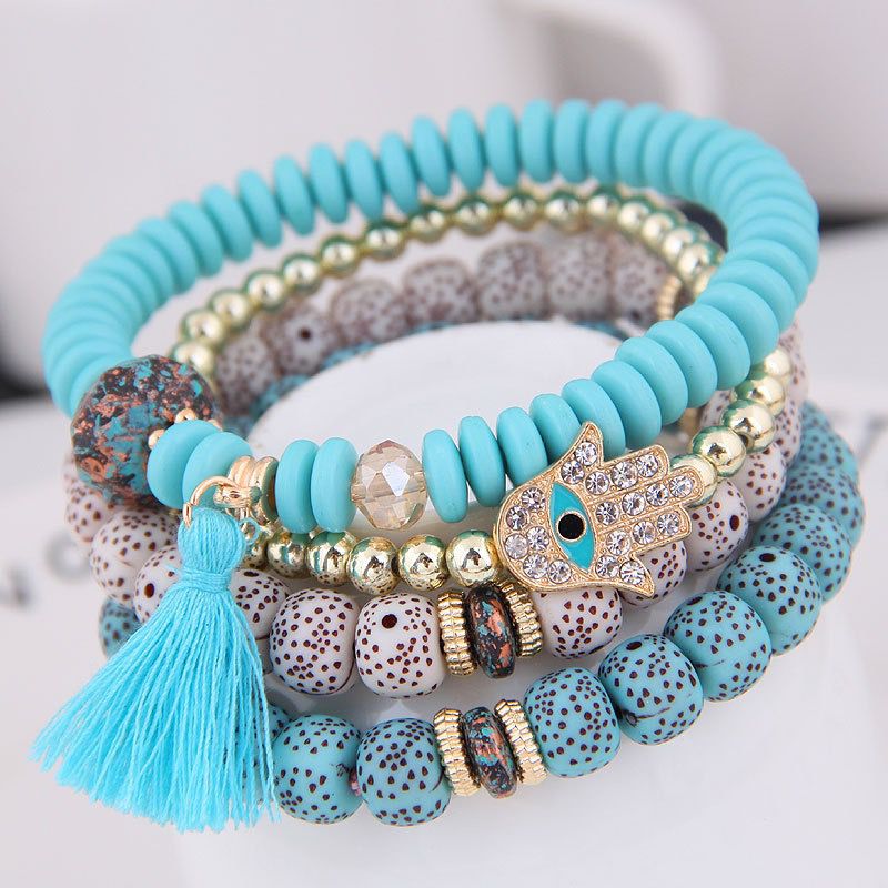 Boho wraps stone bracelet B045-B060