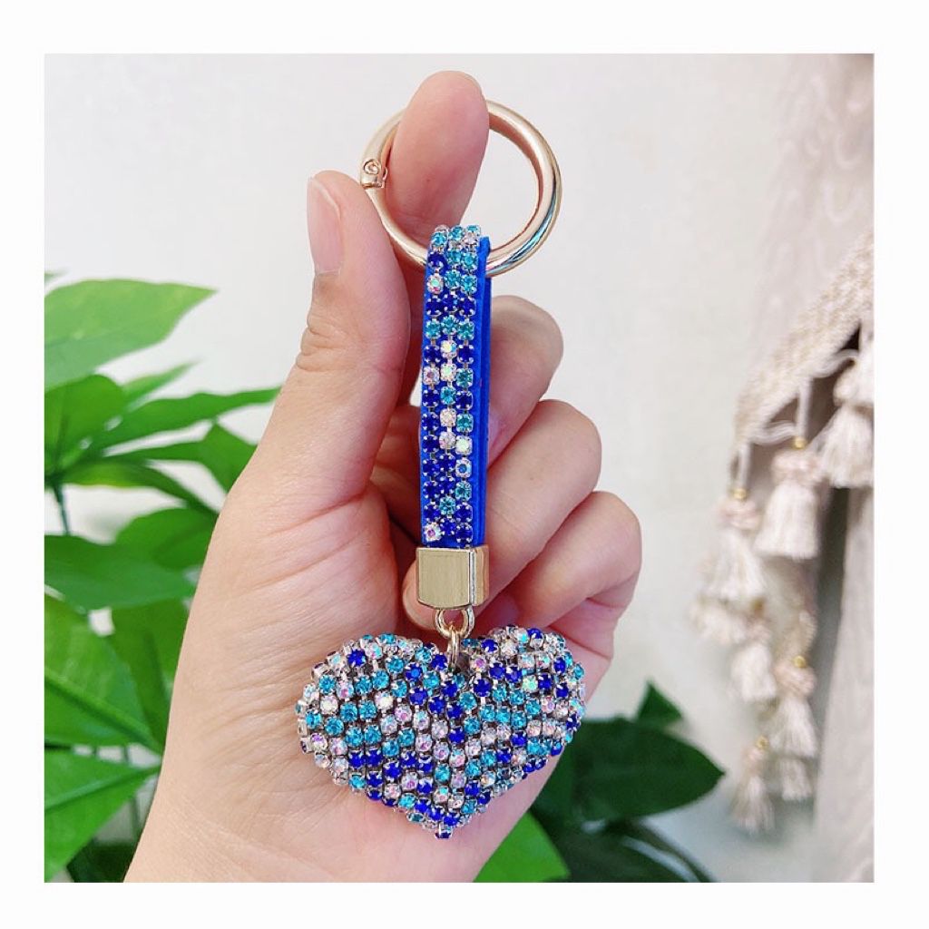 rhinestone  heart shape keychain KC001-009