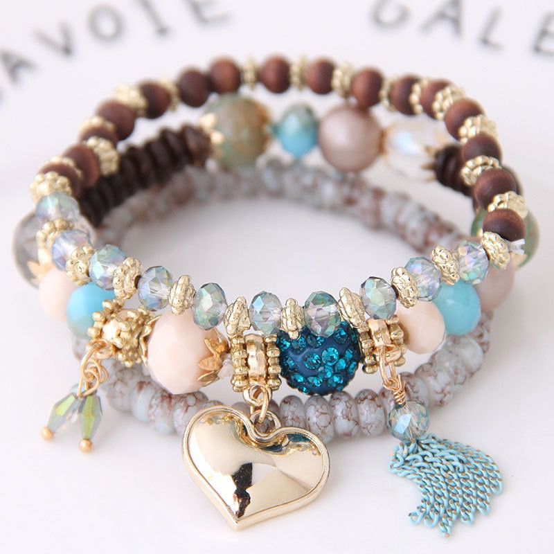 Boho wraps stone bracelet B081-B086