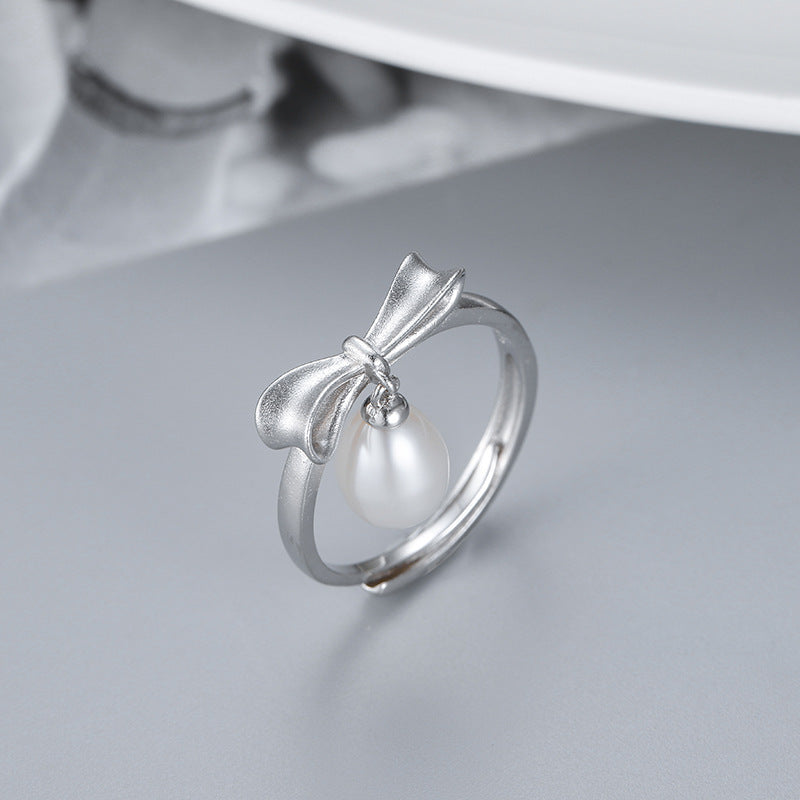 S925 sterling silver ring setting (default no pearl) wsr082-090