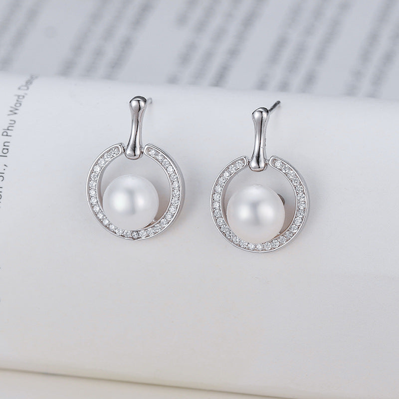 S925 sterling silver earring setting (default no pearl) wse181-189