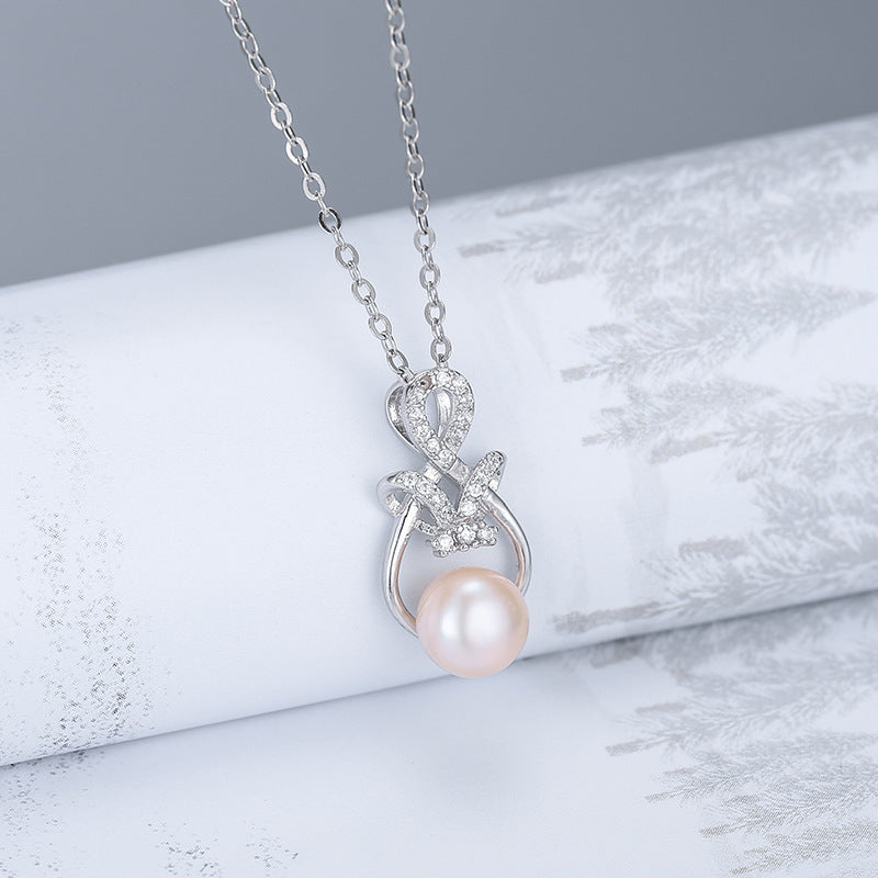 S925 sterling silver pearl pendant setting (default no pearl) wsp109-117