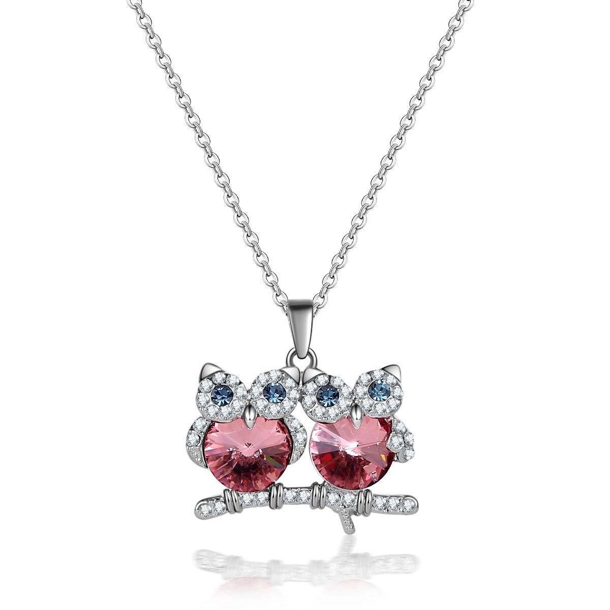 Luxury zircon Crystal Stainless Steel Necklace N068