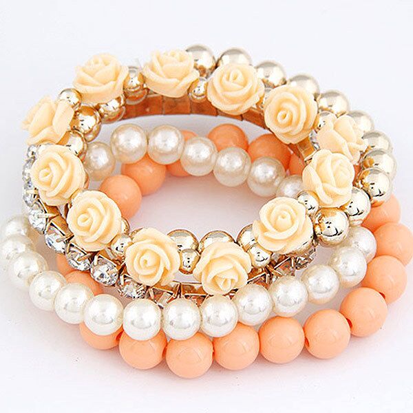 Rose jewelry multi-layer bracelet B208