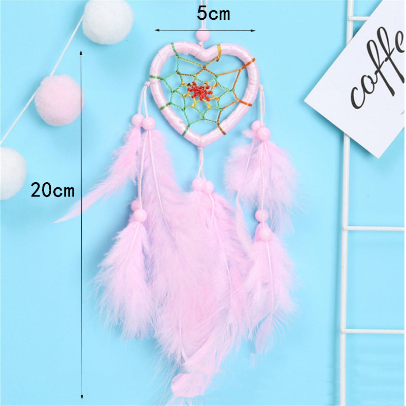 heart dreamcatcher   feather cather wall hanging decorations #DC001-DC006