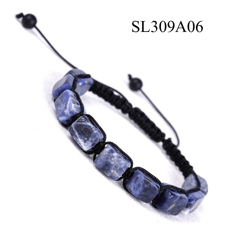 White Crystal Amethyst Braided Colorful Bracelet B089-B096