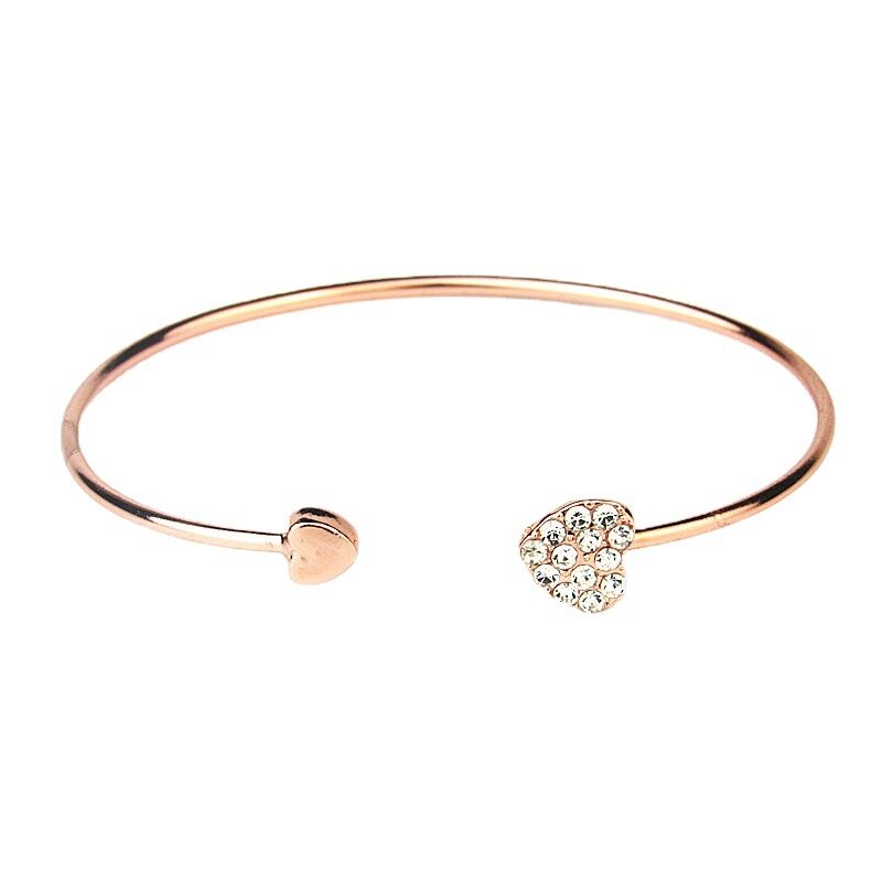 Rhinestone Heart Bangles