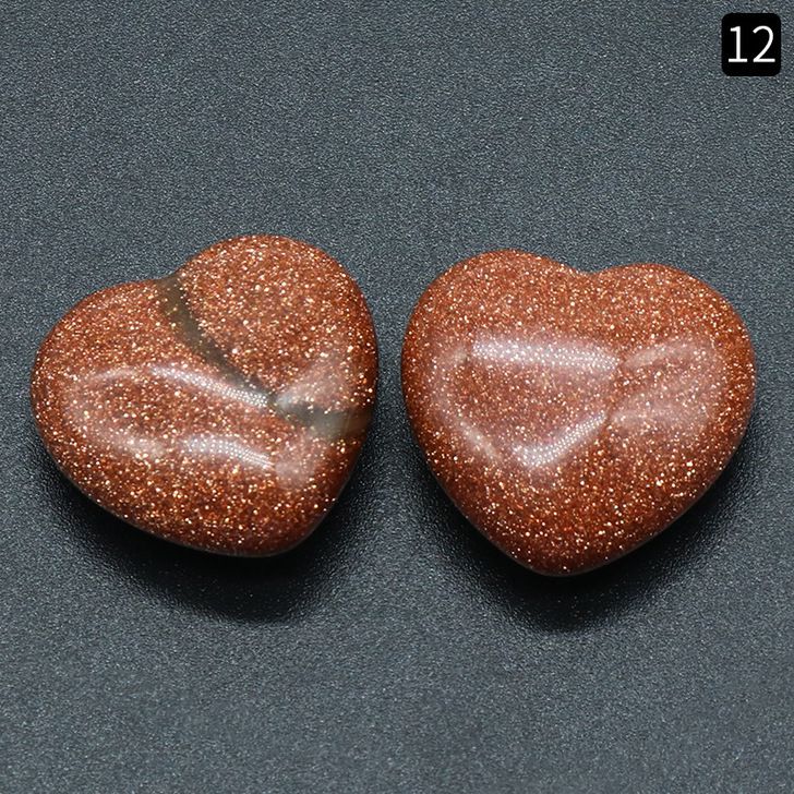 25mm natural crystal stone heart decorations