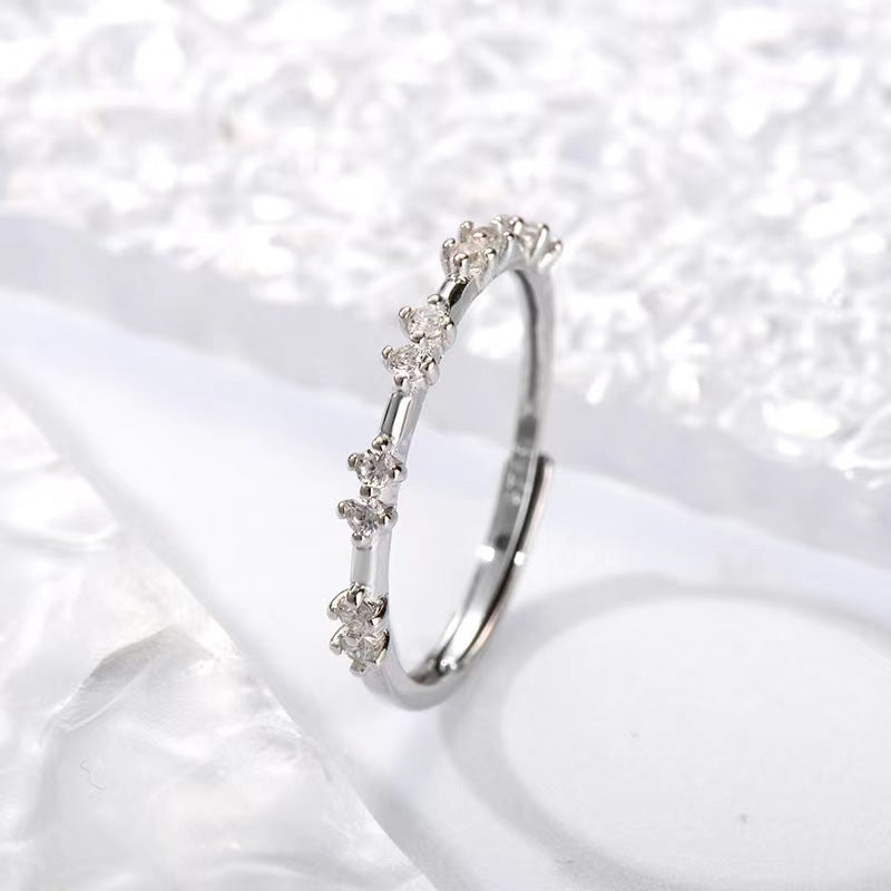 S925 sterling silver gem ring SYR001-009