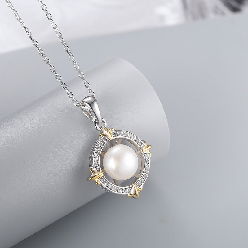 S925 sterling silver pearl pendant setting (default no pearl) wsp190-198