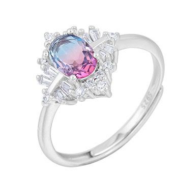 S925 sterling silver gem ring SSG477-SSG491