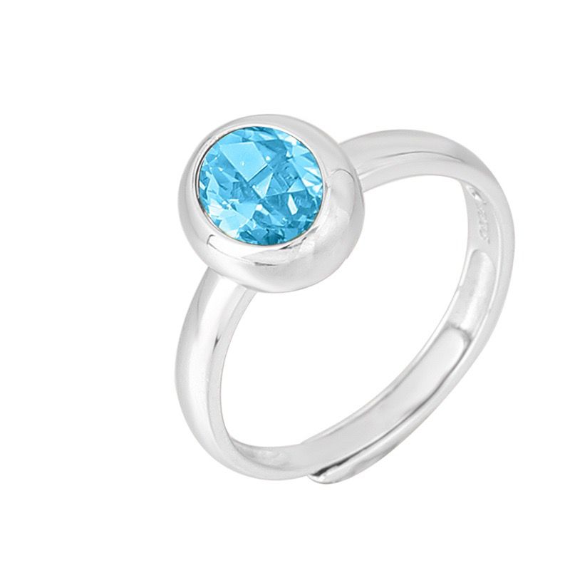 S925 sterling silver gem ring SSG686-SSG701