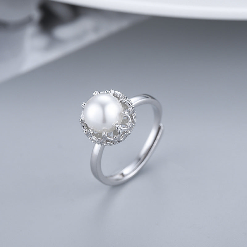 S925 sterling silver ring  setting (default no pearl) wsr109-117