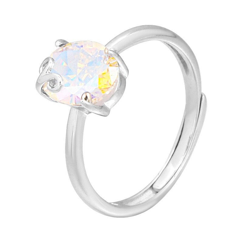 S925 sterling silver gem ring SSG205-SSG218