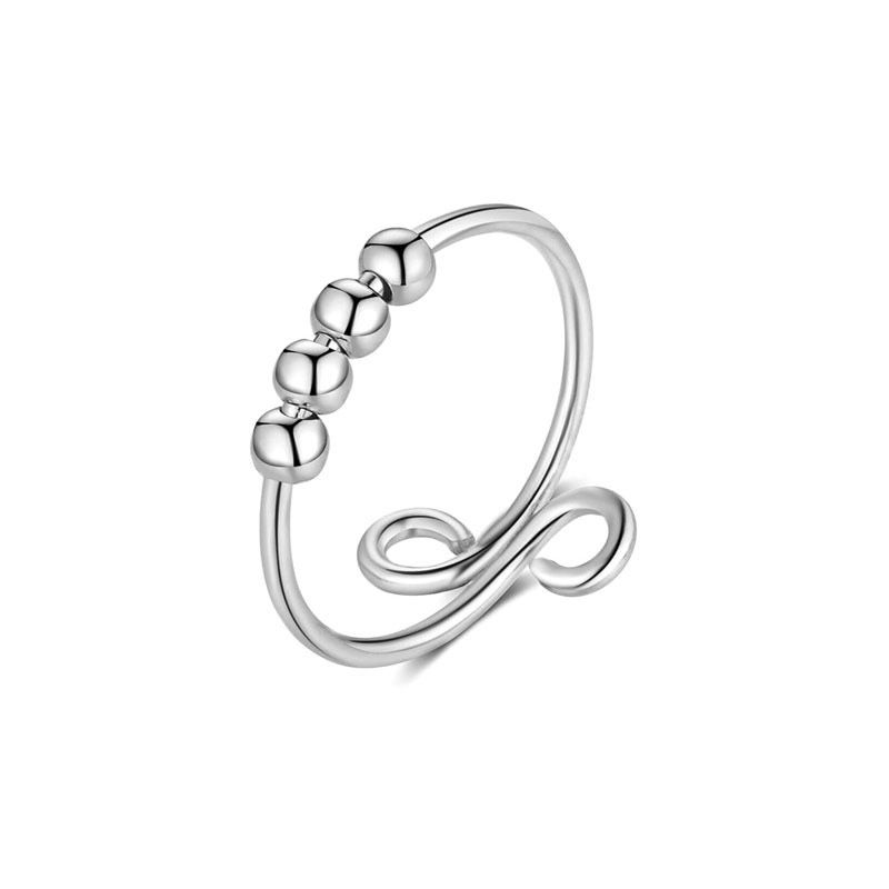 Open adjustable rotary finger ring R007-R009