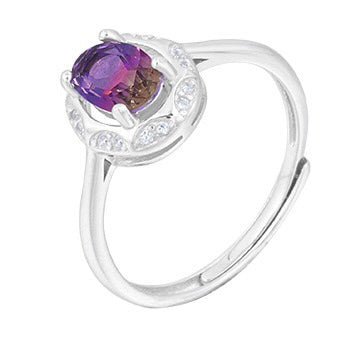 S925 sterling silver gem ring SSG058-SSG073