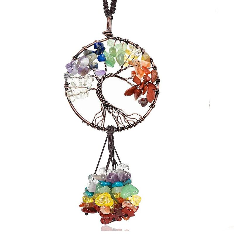 natural crystal chips lifetree car decorations