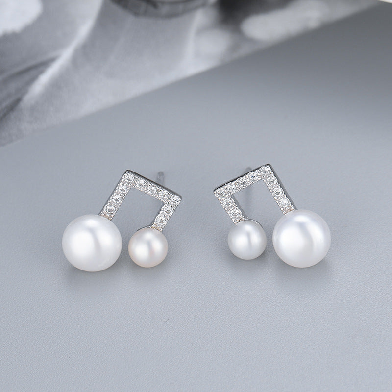 S925 sterling silver earring  setting (default no pearl) wse028-036