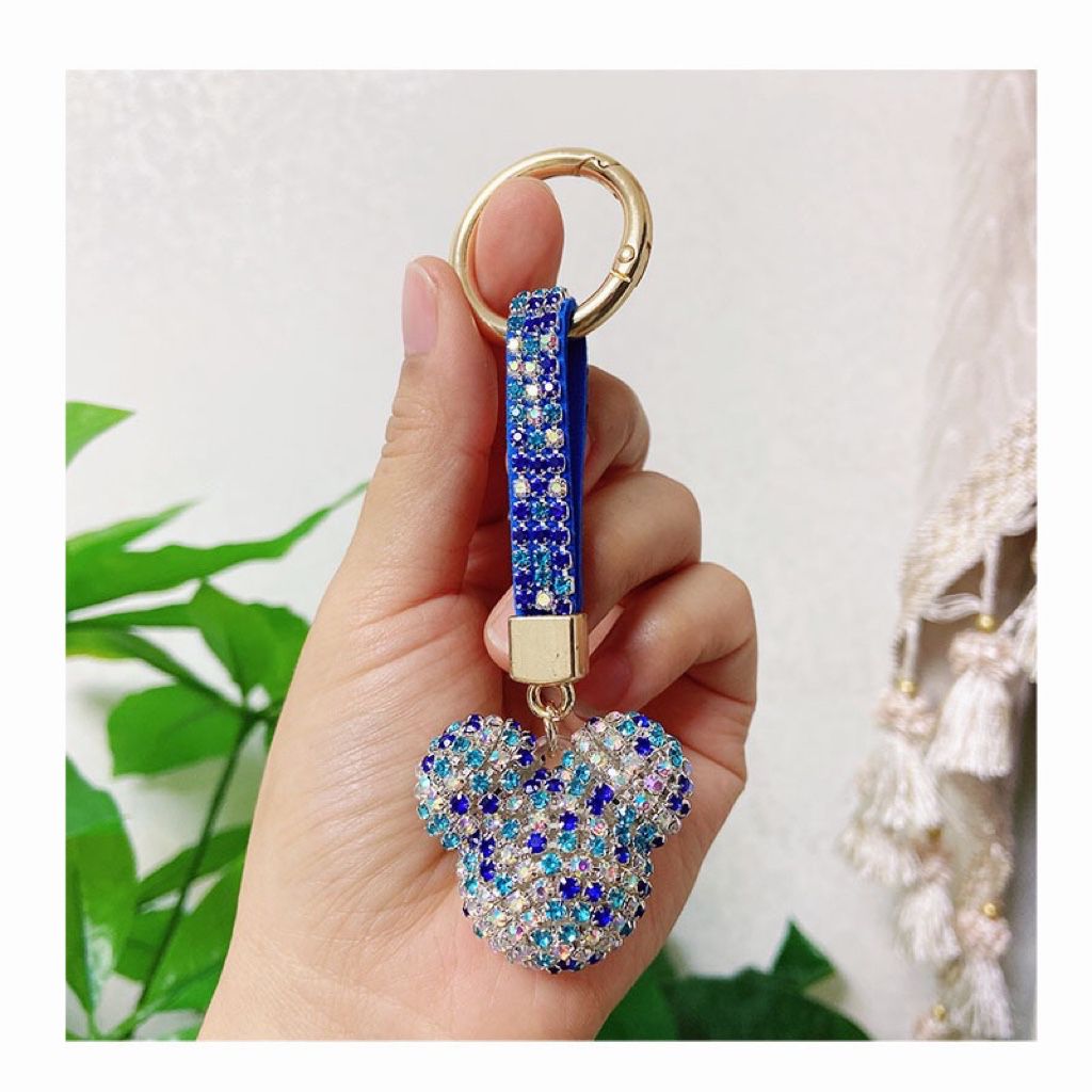 rhinestone mouse head  shape keychain KC010-KC018