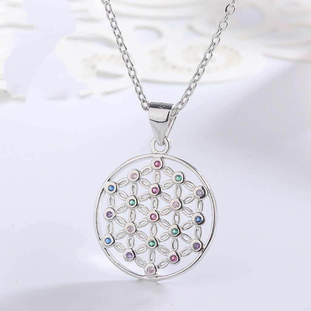 sterling silver S925 gem pendant #SP070-SP077