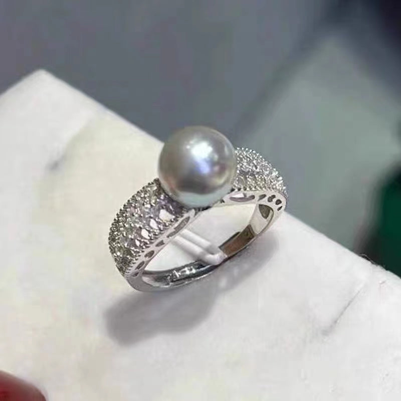 Sterling silver S925 pearl ring setting XYR001-009