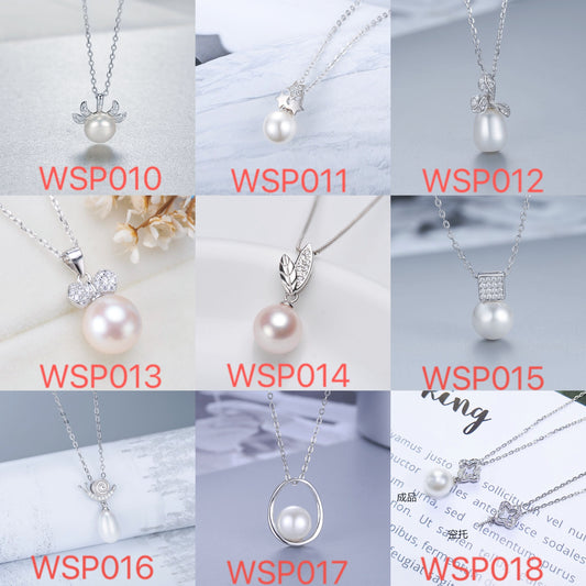 S925 sterling silver pearl pendant setting (default no pearl) wsp010-018