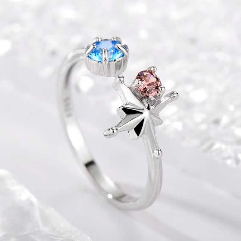 S925 sterling silver gem ring SYR037-045