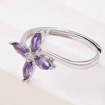 S925 sterling silver gem ring SSG420-SSG430