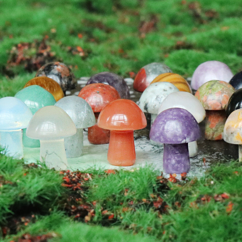 2cm mini mushroom crystal decorations