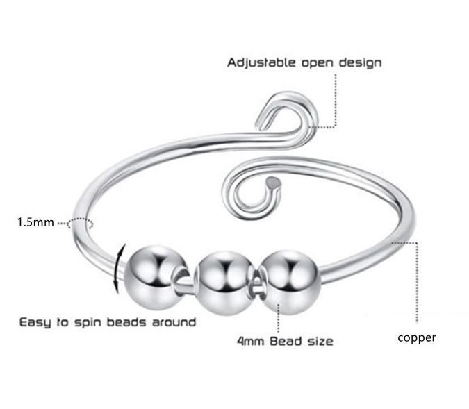 Open adjustable rotary finger ring R007-R009