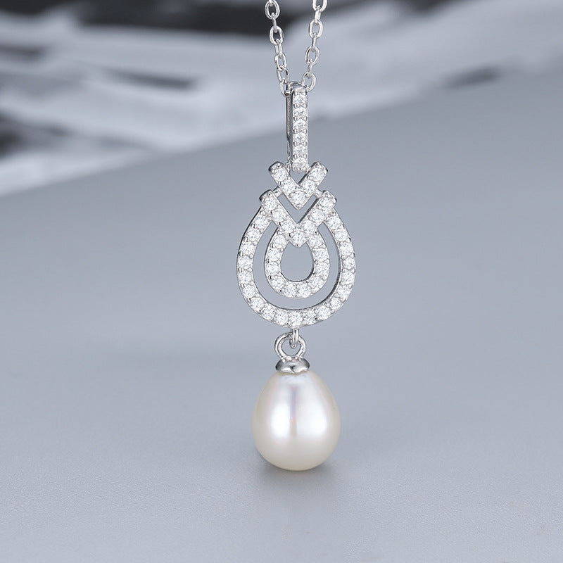 S925 sterling silver pearl pendant setting (default no pearl) wsp136-144