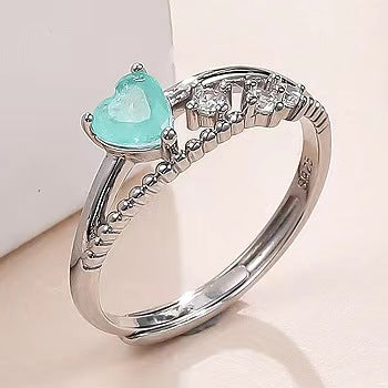 S925 sterling silver gem ring SSG713-715