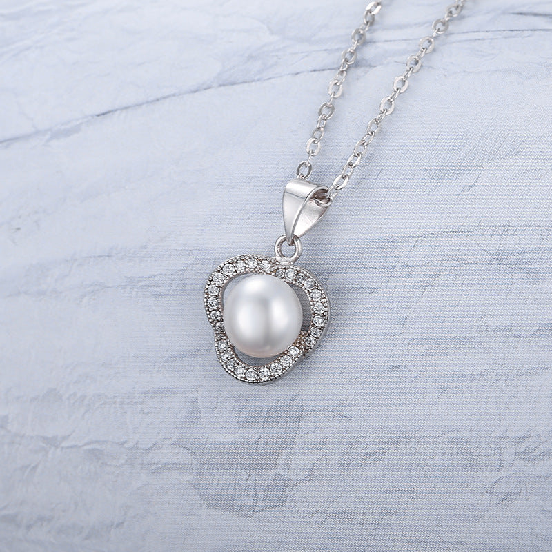 S925 sterling silver pearl pendant setting (default no pearl) wsp082-090