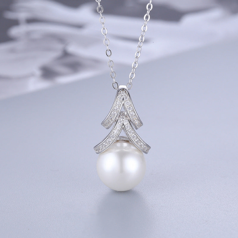 S925 sterling silver pearl pendant setting (default no pearl) wsp145-153