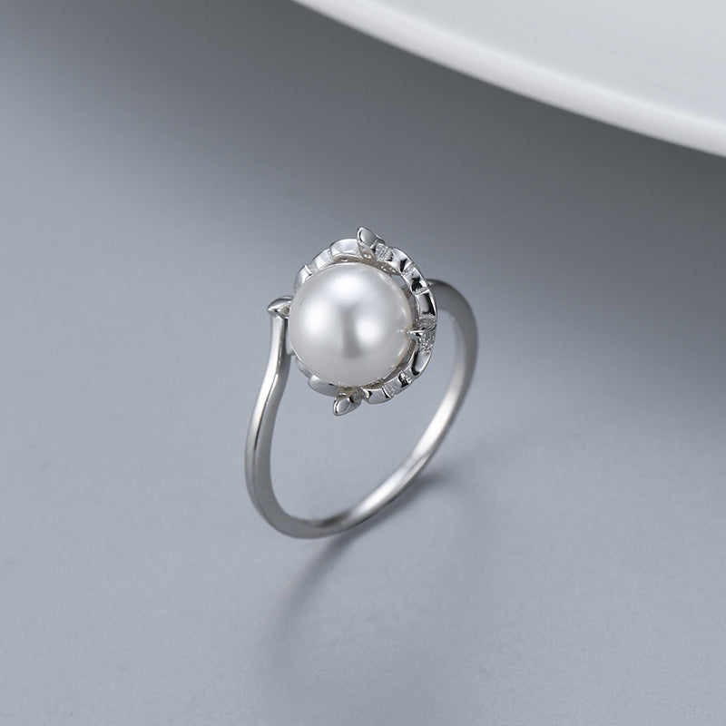 S925 sterling silver ring setting (default no pearl) wsr073-081