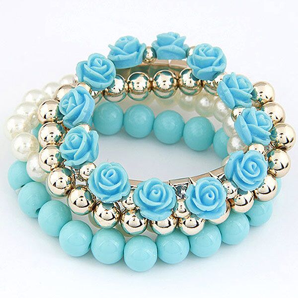 Rose jewelry multi-layer bracelet B208