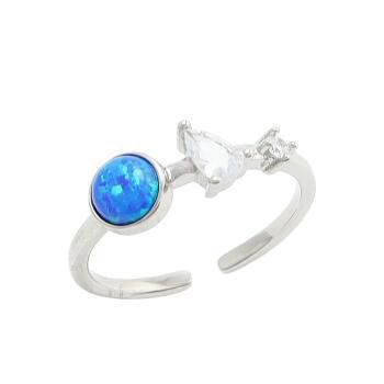 S925 sterling silver gem ring SSG418-SSG419