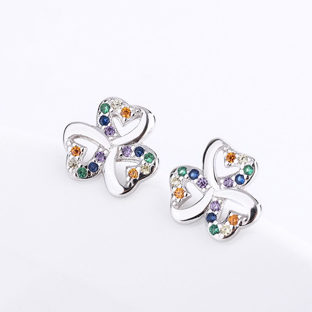 sterling silver S925 gem pendant+earrings set  #SGS077