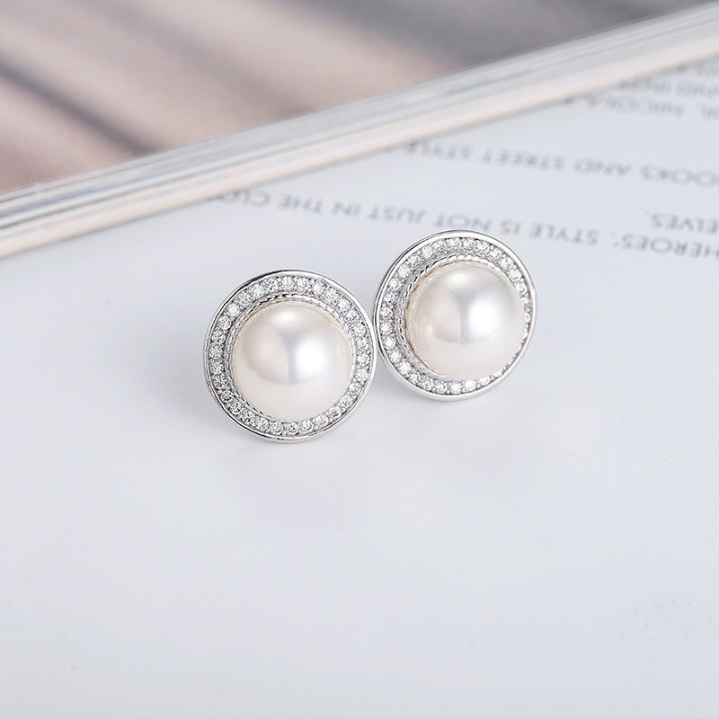 S925 sterling silver earring setting (default no pearl) wse190-198