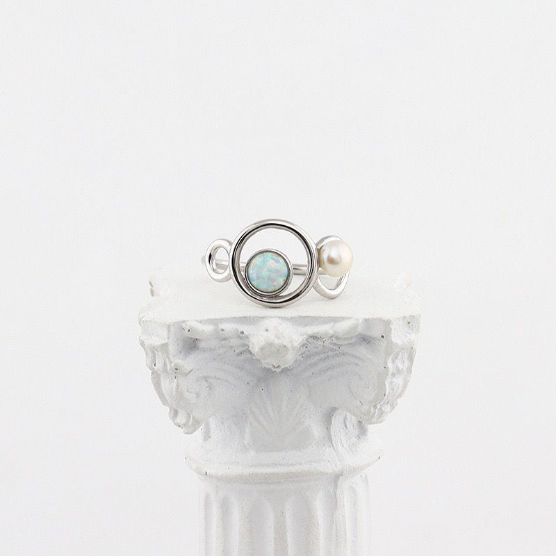 S925 sterling silver gem ring SSG684-SSG685