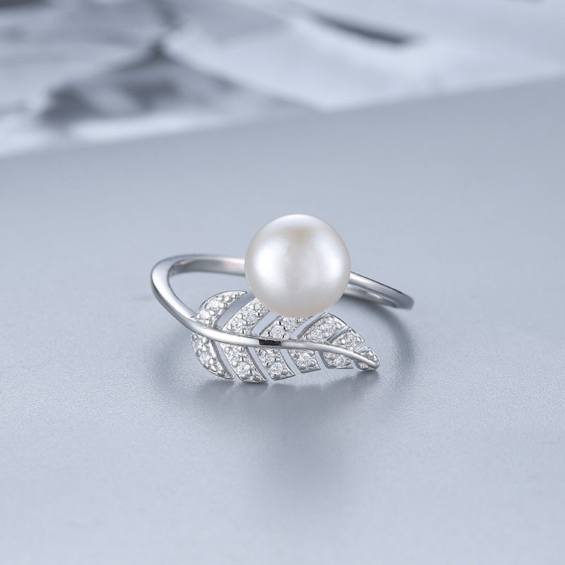 S925 sterling silver ring setting (default no pearl) wsr046-054