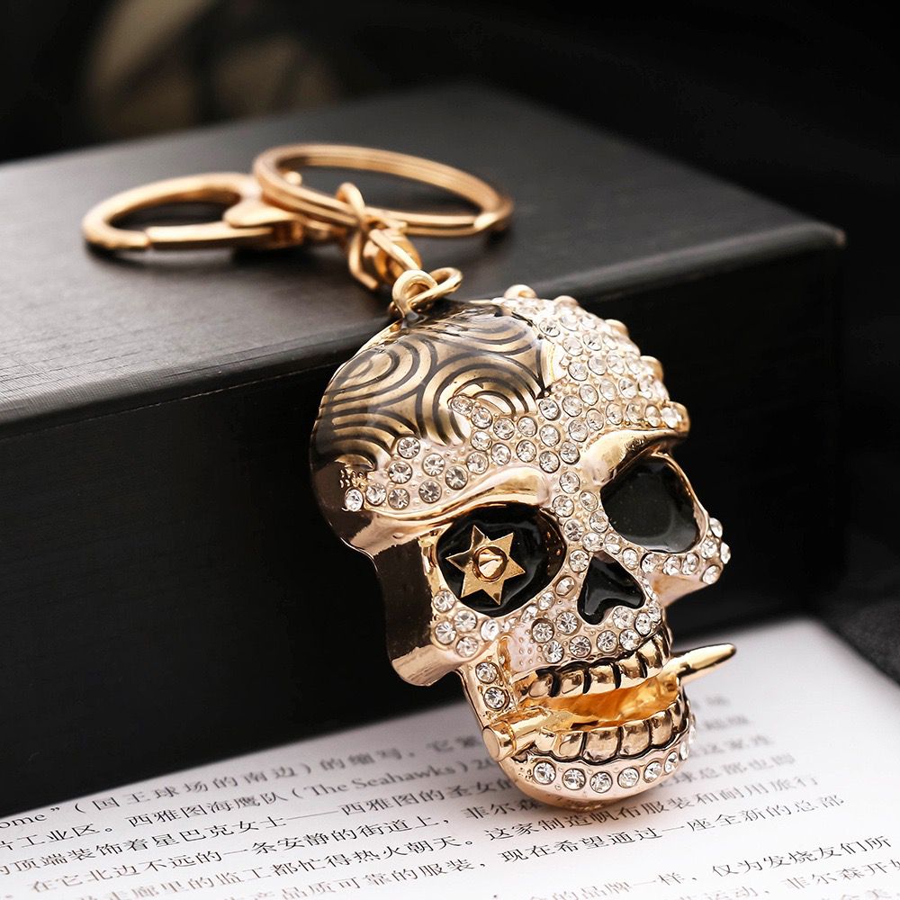 rhinestone skull keychain KC048-KC051