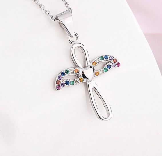 sterling silver S925 gem pendant #SP025-SP033