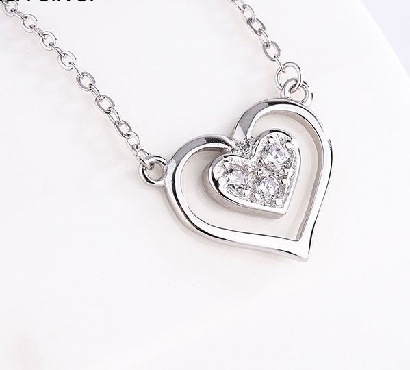 S925 sterling silver zircon necklace  #SSN018-SSN026