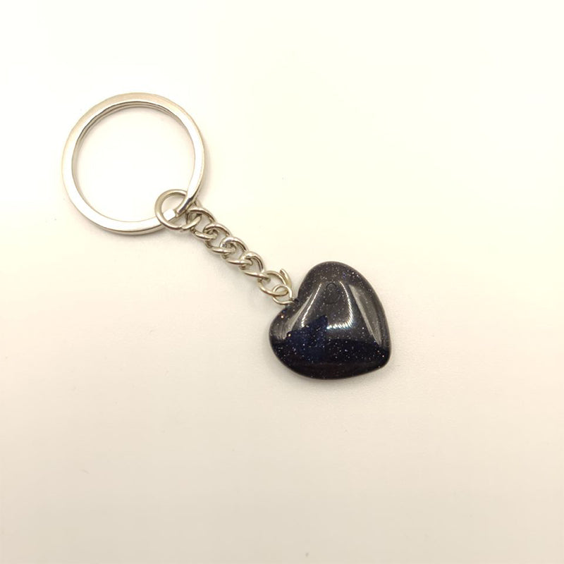 natural heart  crystal stone keychain  #KC064